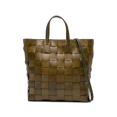 Dragon Diffusion Medium Pino Woven Tote Bag In Green