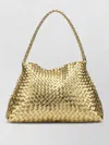 Dragon Diffusion Metallic Single Handle Woven Shoulder Bag In Purple