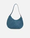Shop Dragon Diffusion Mezza Luna Octanium Blue Shoulder Bag