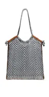 Dragon Diffusion Minga Shopper In Black/white/tan