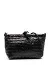 Dragon Diffusion Interwoven-design Tote Bag In Black