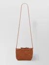 Dragon Diffusion Mini Basketball Bag Woven Texture In Brown