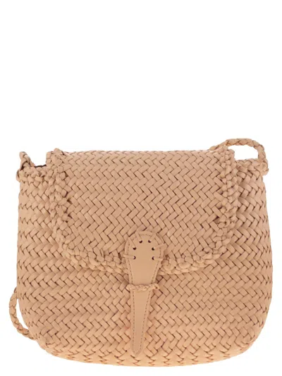 Dragon Diffusion Mini City Bag - Woven Leather Bag In Pink