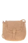 Dragon Diffusion Mini City Bag - Woven Leather Bag In Pink