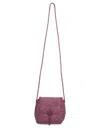 Dragon Diffusion Woven Texture Shoulder Bag With Long Strap In Purple