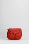 Dragon Diffusion Mini City Bag Shoulder Bag In Orange Leather In Red