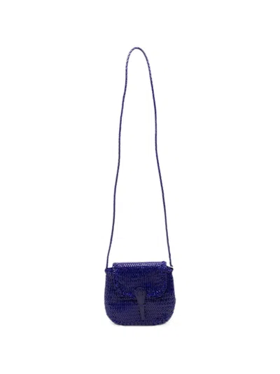 Dragon Diffusion Mini City Leather Crossbody Bag In Blue