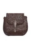 Dragon Diffusion Mini City Woven Leather Cross Body Bag