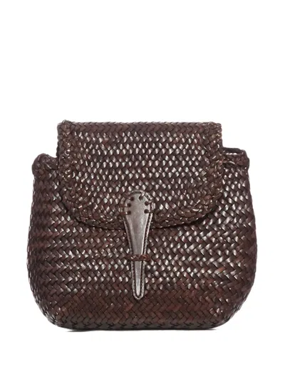 Dragon Diffusion Mini City Woven Leather Cross Body Bag