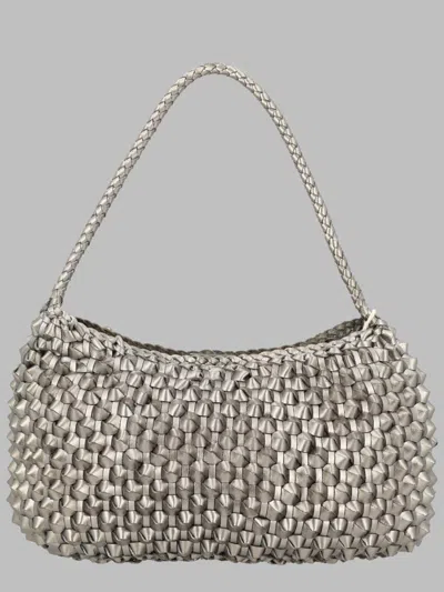 Dragon Diffusion Mini Covert Foil Shoulder Bag In Gray