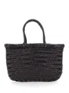 Dragon Diffusion Mini Flat Gora Basket 23x17x6 Cm Buff Calf Leather In Brown