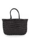 Dragon Diffusion Mini Flat Gora Basket 23x17x6 Cm Buff Calf Leather In Brown