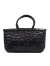 Dragon Diffusion Mini Flat Gora Leather Shoulder Bag In Black