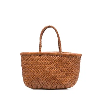 Dragon Diffusion Mini Flat Gora Braidedtote Bag In Brown