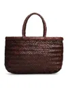 Dragon Diffusion Mini Flat Gora Handbag In Brown