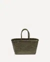 Dragon Diffusion Flat Gora Mini Tote Woven Rectangular In Brown