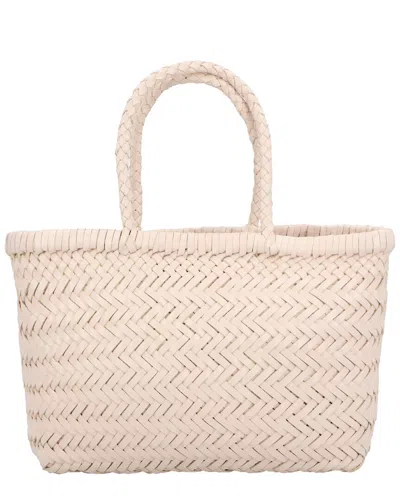 Dragon Diffusion Mini Flat Gora Leather Shoulder Bag In Neutral