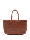 Dragon Diffusion Mini Flat Gora Leather Shoulder Bag In Brown