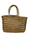 Dragon Diffusion Mini Flat Gora Woven Leather Bag In Multi