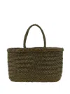 Dragon Diffusion Mini Flat Gora Woven-leather Tote Bag In Pattern