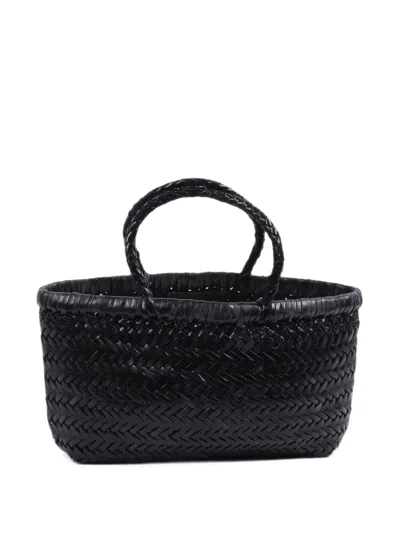 Dragon Diffusion Mini Gora Woven Leather Tote Bag In Purple