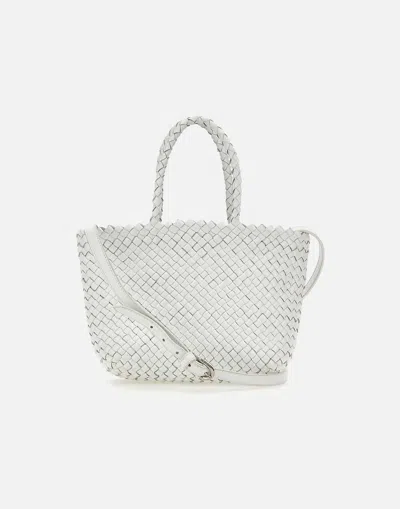 Dragon Diffusion Mini Inside Out Milk Leather Handbag In White