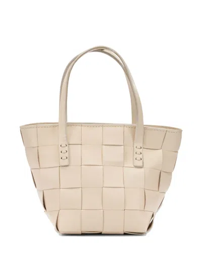 Dragon Diffusion Mini Japan Woven Leather Tote Bag In Neutral