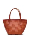 Dragon Diffusion Mini Japan Woven-leather Tote Bag In Orange