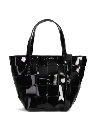 Dragon Diffusion Mini Japan Woven Shoulder Bag In Black