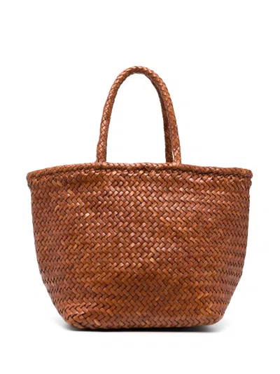 DRAGON DIFFUSION DRAGON DIFFUSION MINI LEATHER HANDBAG WITH BRAIDED HANDLES (18CM X 35CM)