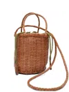 Dragon Diffusion Structured Woven Buff Leather Mini Bag In Brown
