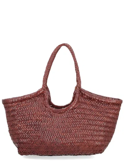 Dragon Diffusion Mini Nantucket Basket Shoulder Bag For Women Brown