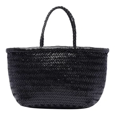 Dragon Diffusion Mini Triple Bamboo Jump Handbag In Black
