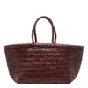 Dragon Diffusion Bamboo Triple Jump Small 3x Jump Design Basket 40x19x15 Cm In Burgundy