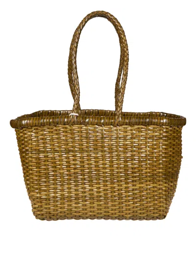 Dragon Diffusion Mini Weave Handbag In Brown