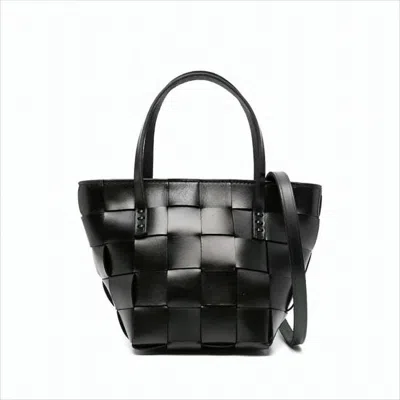 Dragon Diffusion Mini Woven Tote Bag In Buffalo Leather In White