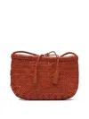 Dragon Diffusion Braided Handle Tassel Woven Cross-body Bag In Orange