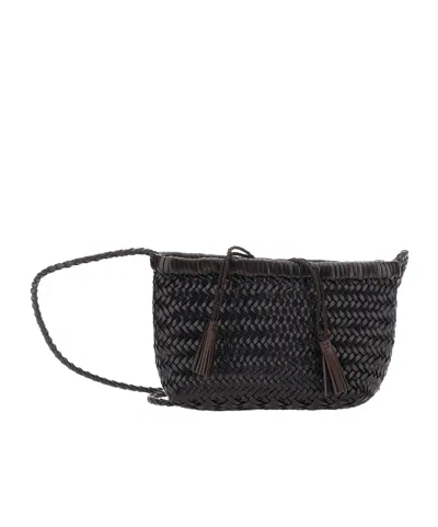 Dragon Diffusion Minsu Handwoven Shoulder Bag In Brown