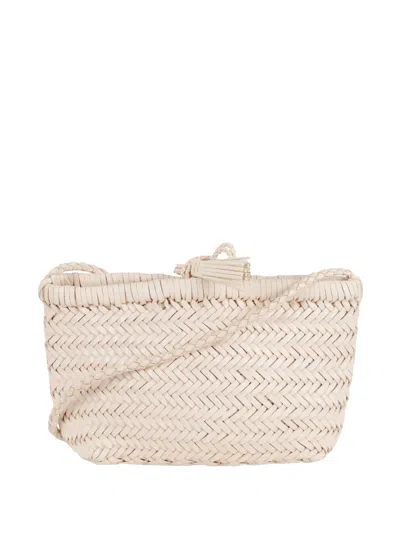 Dragon Diffusion Minsu Woven Cross Body Bag In Neutral