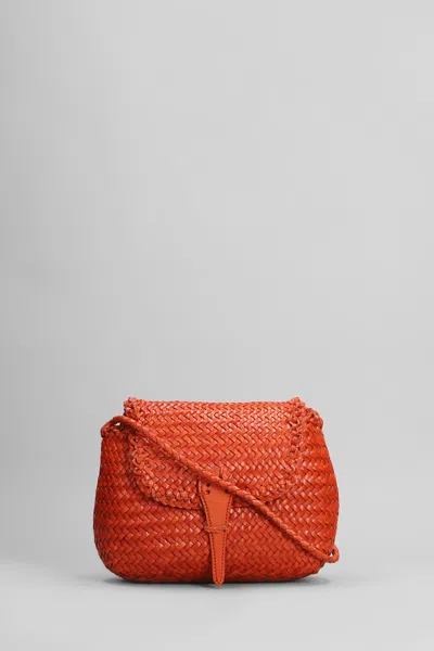 Dragon Diffusion Miny City Shoulder Bag In Orange Leather
