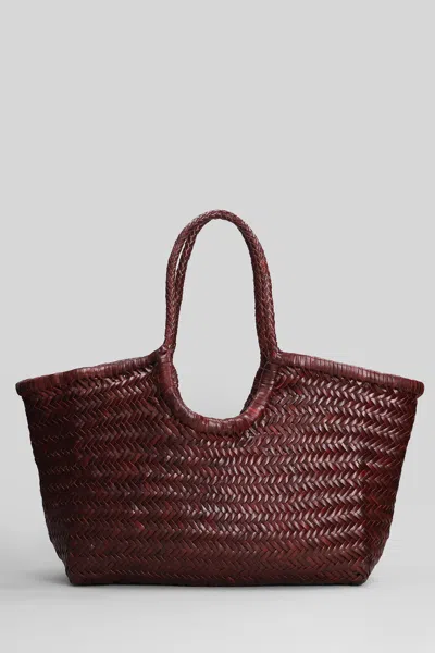 Dragon Diffusion Nantucket Basket Big Tote In Bordeaux Leather In Burgundy