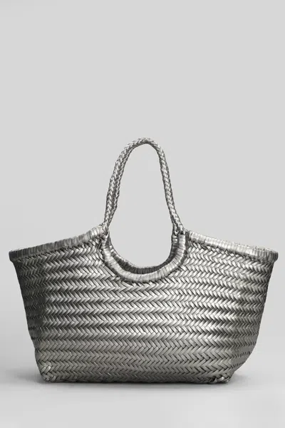 Dragon Diffusion Nantucket Basket Big Tote In Gunmetal Leather In Gray