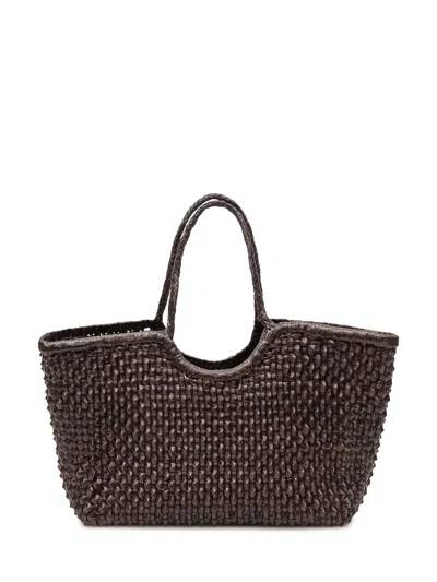 Dragon Diffusion Nantucket Basket Shoulder Bag In Dk Brown
