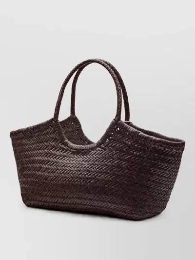 Dragon Diffusion Nantucket Big Leather Beach Bag In Burgundy