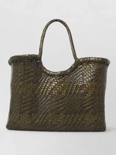 Dragon Diffusion Nantucket Big Leather Tote Bag In Green