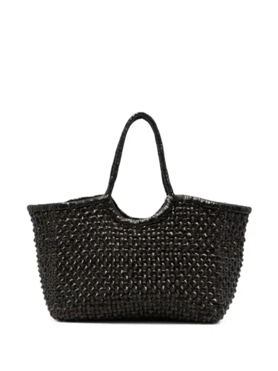Dragon Diffusion Nantucket Cactus Woven Leather Tote Bag In Pink