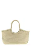 Dragon Diffusion Large Woven Shoulder Bag With Dual Handles In Gray
