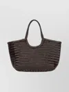 Dragon Diffusion Nantucket Large Woven Shoulder Bag In Brown