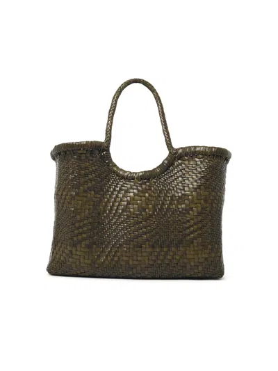 Dragon Diffusion 'nantucket Optical' Khaki Lear Bag In Green