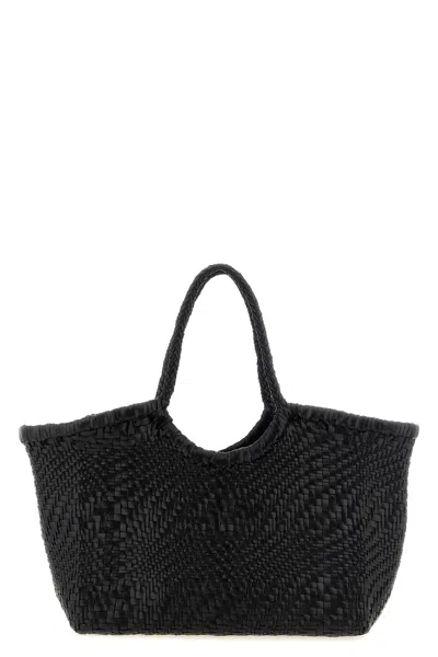 Dragon Diffusion Nantucket Big Leather Beach Bag In Black